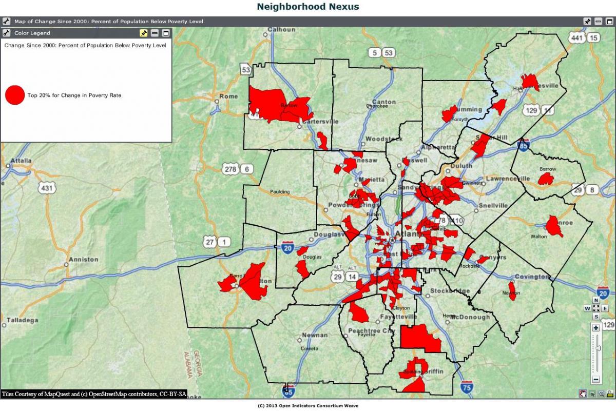 rikollisuuden kartta Atlanta