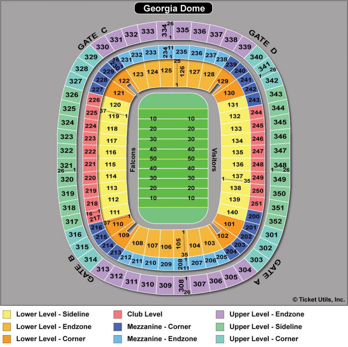 Atlanta Falcons-stadion kartta