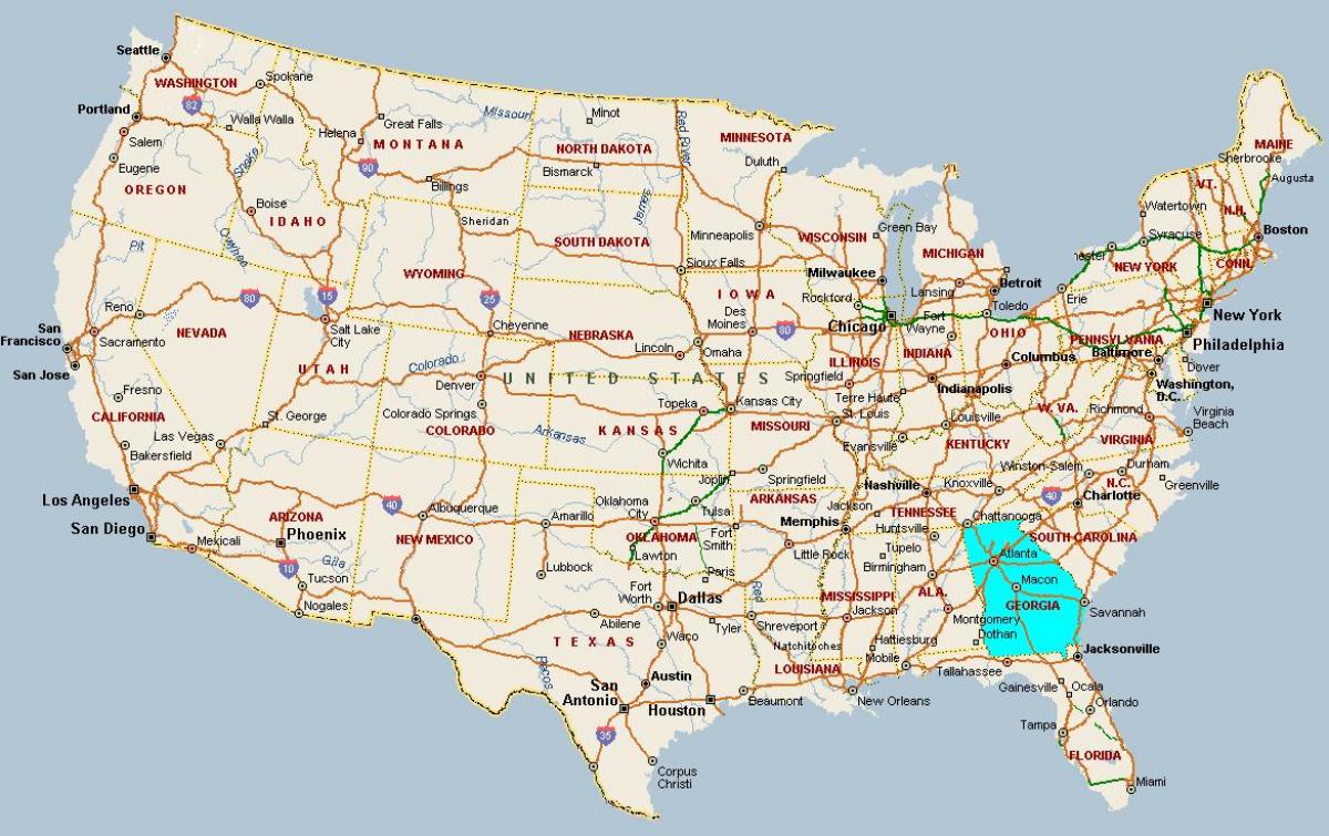 kartta Georgia USA
