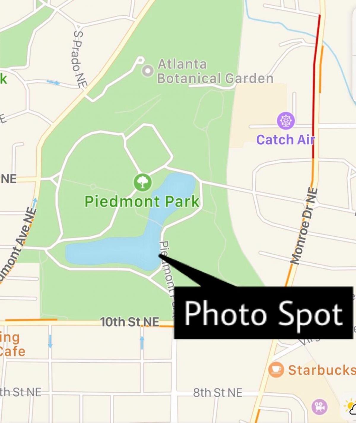 Piedmont park kartta