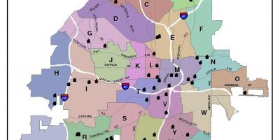 Kartta Atlanta-alue kartta