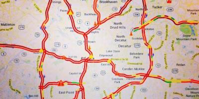 Kartta Atlanta traffic