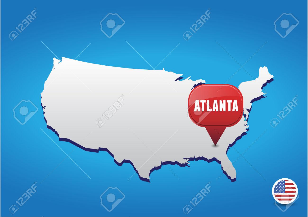 USA kartta Atlanta - Atlanta USA kartta (yhdysvallat)
