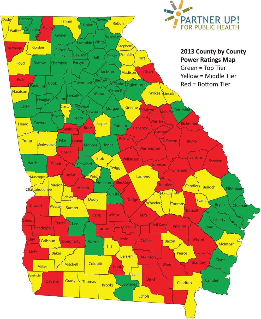 Atlanta, Georgia county kartta