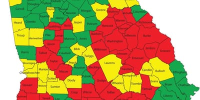 Atlanta, Georgia county kartta