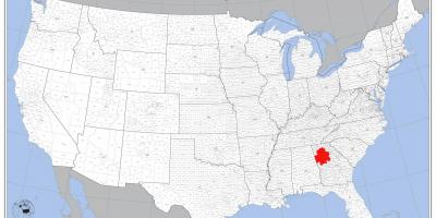 Atlanta on yhdysvaltain kartta