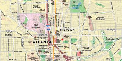 Kartta Atlanta midtown
